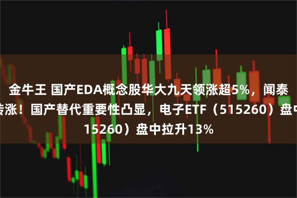 金牛王 国产EDA概念股华大九天领涨超5%，闻泰科技止跌转涨！国产替代重要性凸显，电子ETF（515260）盘中拉升13%